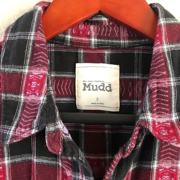 Mudd Plaid Button Down Long Sleeve Shirt S - Picture 4 of 4